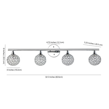 Maeve Iron/Glass Contemporary Glam LED Vanity Light